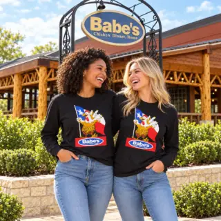Babes Chicken Long Sleeve Logo Tee 1