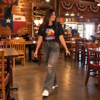 Babes Chicken Texas Flag Color Tee 1