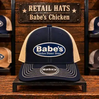 Babes Hat Blue White Closeup