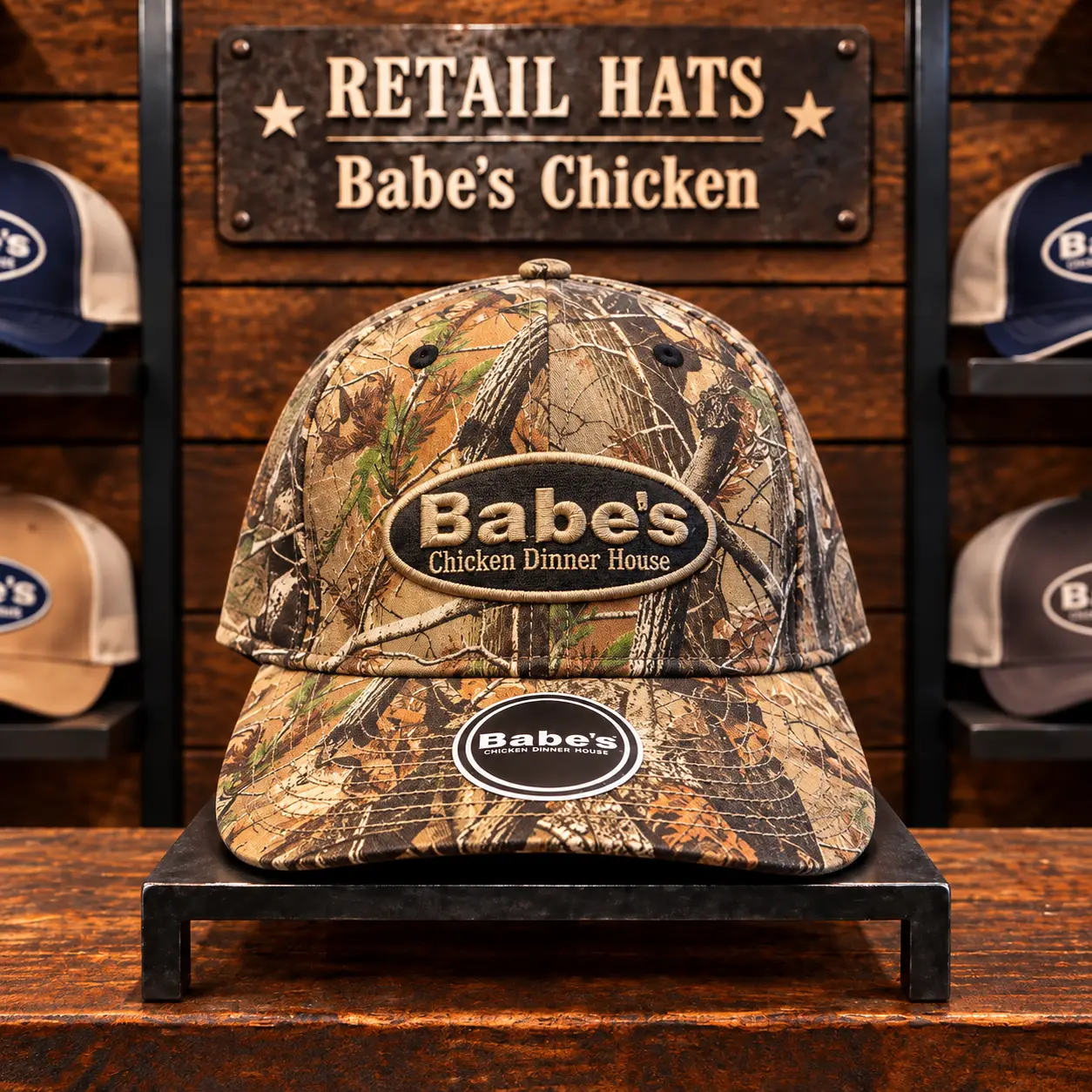Babes Hat Camo Closeup