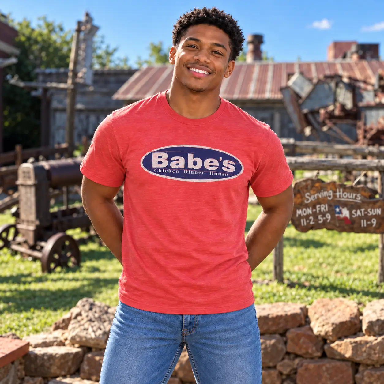 Babes Heather Red Tee 3