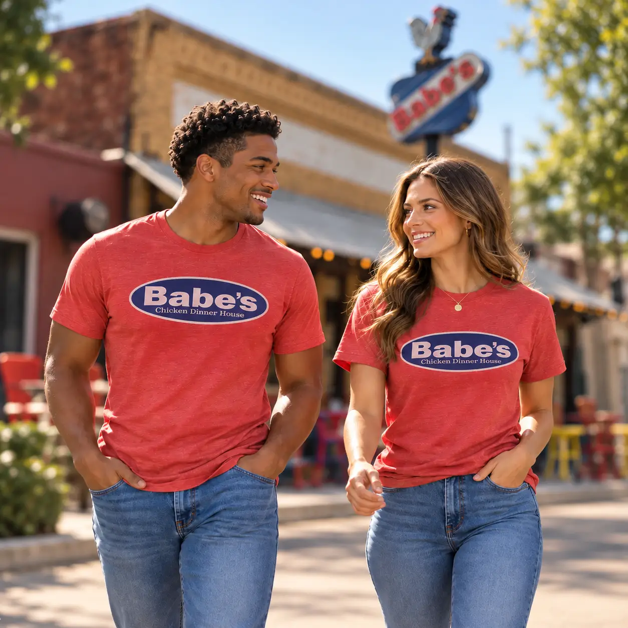 Babes Heather Red Tee 4